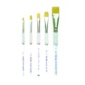 Royal Brush Royal Brush Soft Grip Bottom Flat Golden Taklon Fiber Paint Brush Set; Set - 5 404684